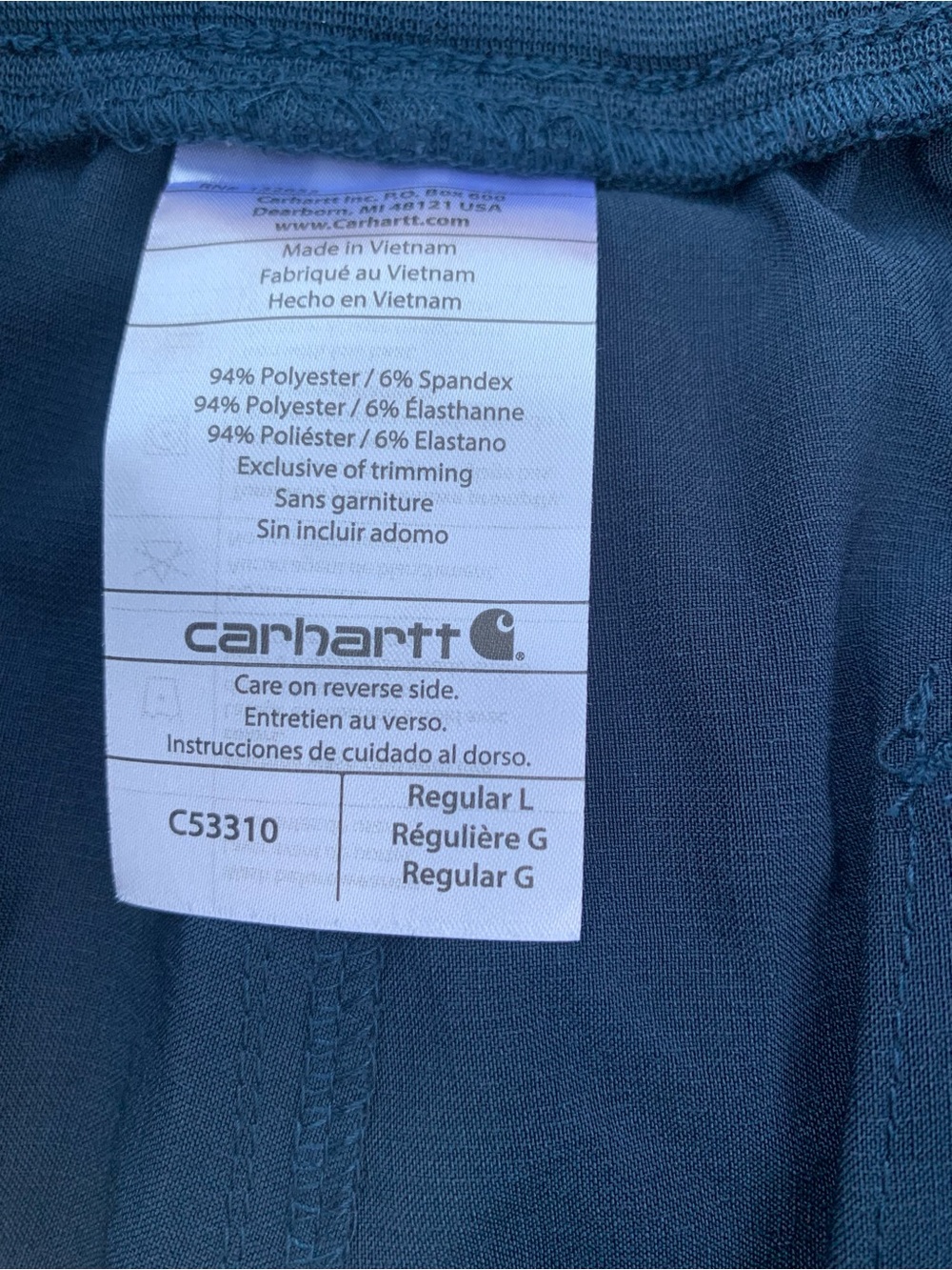 Carhartt Men's Navy Cargo Drawstring Pants - Picture 2 of 11
